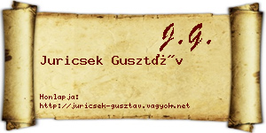 Juricsek Gusztáv névjegykártya